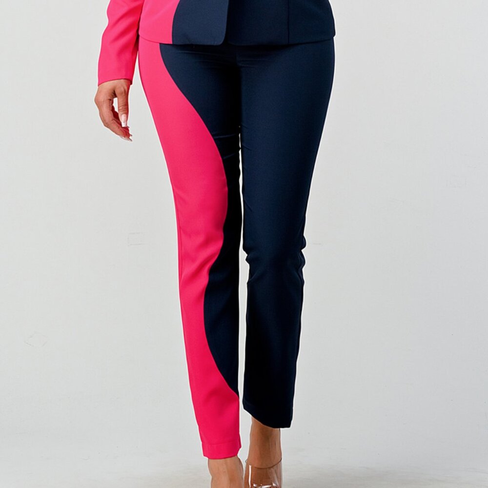 Executive Two Tone Buttoned Pant (Pant Only)